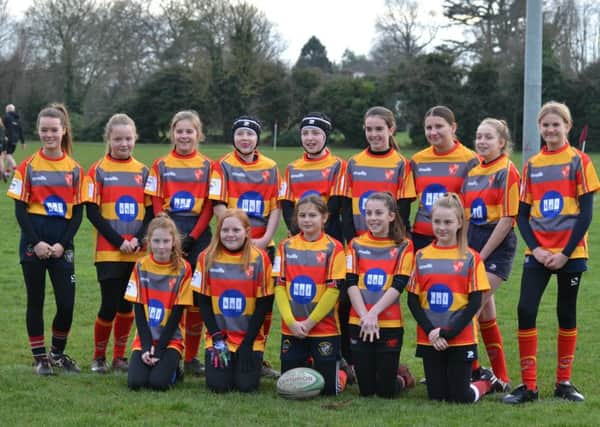 Borough Under 13 girls are pictured in their new BGL sponsored kit.