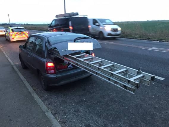 The car stopped by police