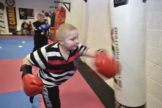 Charlie Stannard (13) at  martial arts classes for children with additional needs at  MPSK, Bretton. EMN-190801-184456009