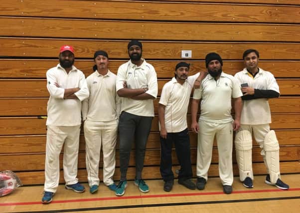 King's Keys B won for the first time in the Hunts Indoor Cricket League. They are, left to right, They are, from the left, Leo Singh, Jagdeep Singh, Jas Singh, Gary Singh, Saad Ashraf and Sunny Singh.