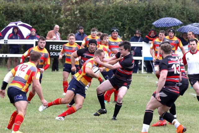 Action from the Oundle v Borough game in September.