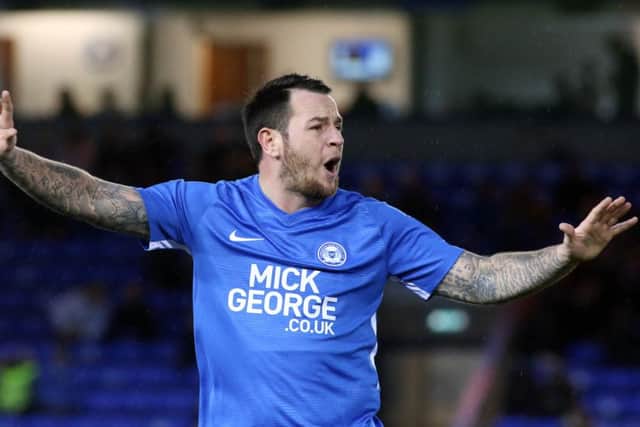 Lee Tomlin during the Posh win over Rochdale. Photo: Joe Dent/theposh.com.