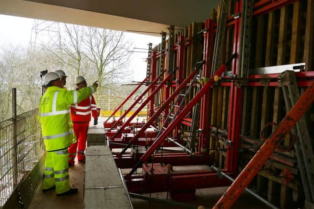 Work continuing on the bridge
