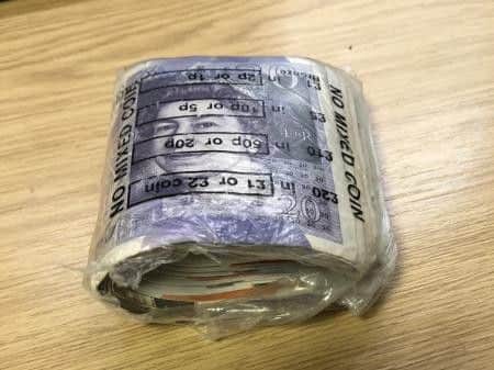A bag of cash found in the car