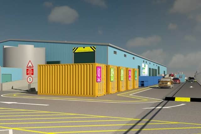 An artist's impression of the new recycling centre