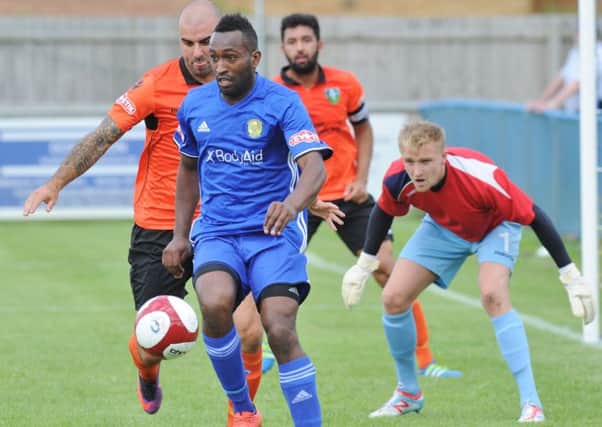 Avelino Vieira scored for Peterborough Sports at Bedford.