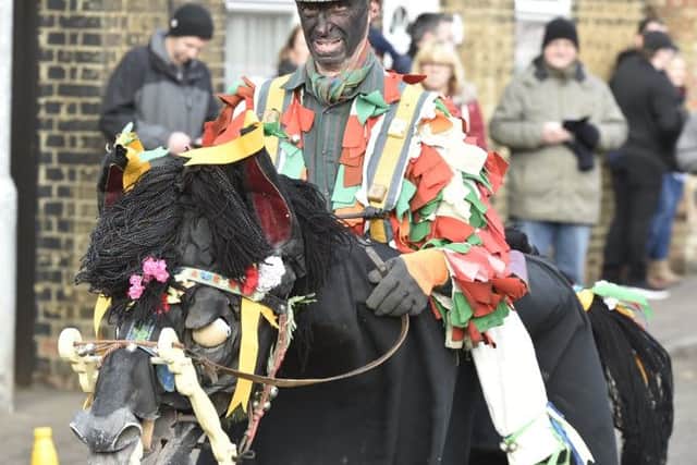 Straw Bear Festival at Whittlesey 2019 with Morris  Dancing in Market Street EMN-190119-121921009