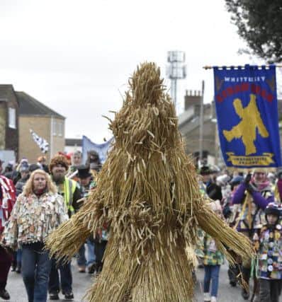 Straw Bear Festival at Whittlesey 2019 with Morris  Dancing in Market Street EMN-190119-122005009