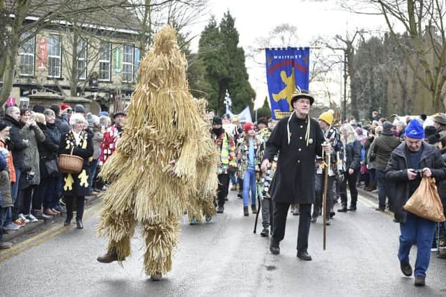 Straw Bear Festival at Whittlesey 2019 with Morris  Dancing in Market Street EMN-190119-121646009