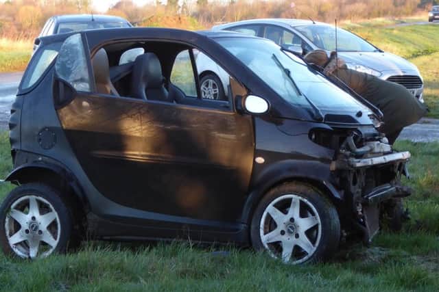The damage to the car. Photo: Robin Jones