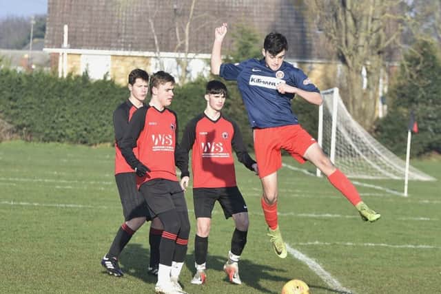 Action from the game between Netherton Under 16s and Stamford.