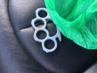 The knuckle Duster recovered by police