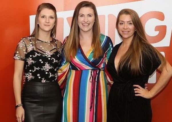 Members of iGO4¹s Health and Wellbeing team at the Living Sport awards, from left, Tori Bradshaw, Financial Accountant, Katie Bedford, Project Manager, and Robyn Penniall, Business Analyst