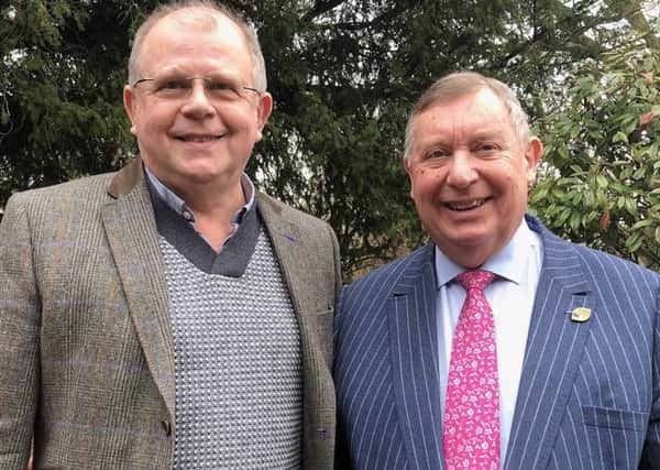 Chambridgeshire Chamber of Commerce chairman Brian Jones, left, with chamber chief executive John Bridge.