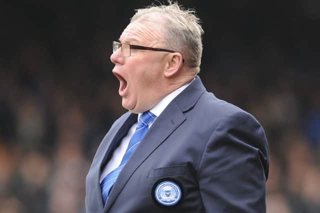Steve Evans in action.