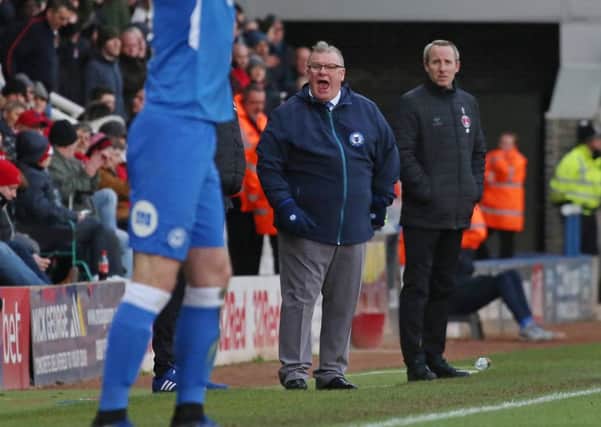 Posh manager Steve Evans during his final game in charge against Charlton.