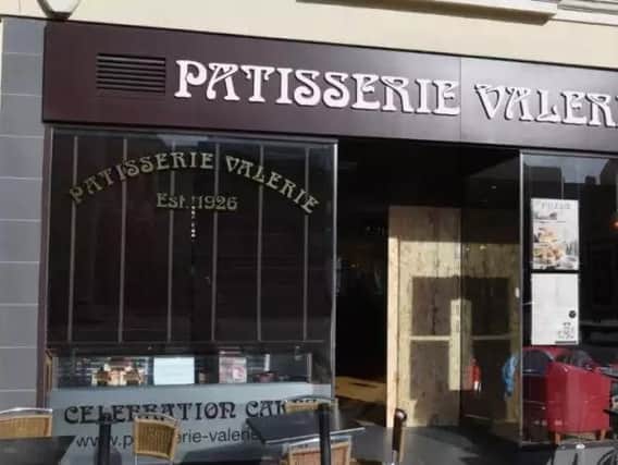 The now closed Patisserie Valerie in Peterborough's Cathedral Square