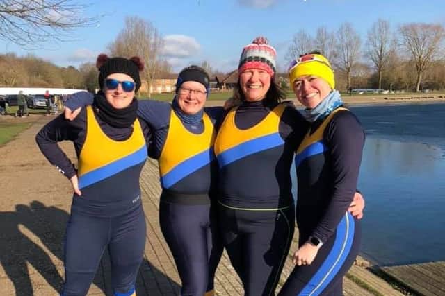 Kate Read, Sarah Sheldrick, Caroline Calver and Tina Allen won the Womens coxed fours.