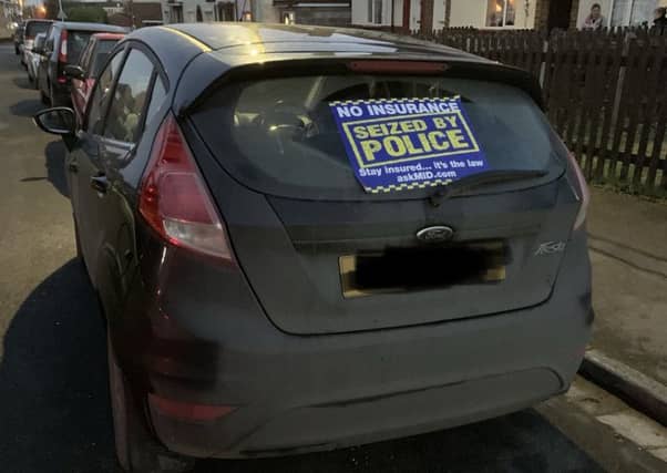 The car seized by police. Photo: BCH Road Policing Unit