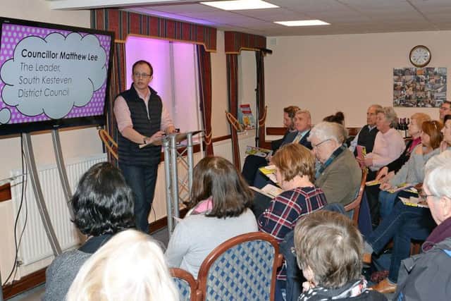 Councillor Matthew Lee addresses the meeting