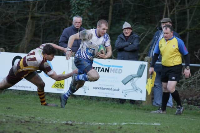 Ben Peach races in for the second Lions try. Picture: Mick Sutterby