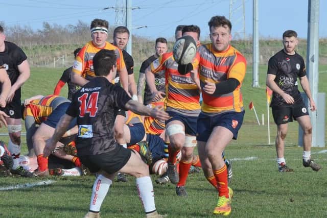 Jamie Dingle on the attack for Borough against Rugby Lions. Picture: David Lowndes