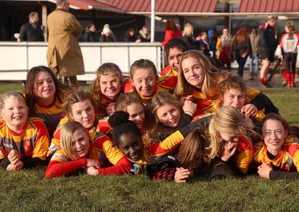 The successful Borough Under 15 girls team.