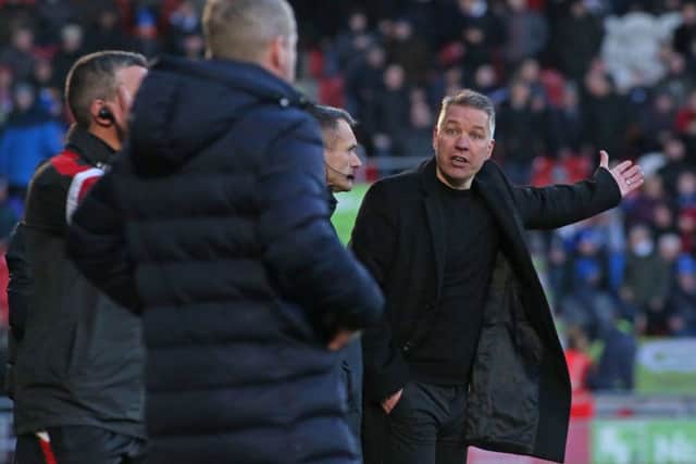 Posh boss Darren Ferguson during the Doncaster defeat. Photo: Joe Dent/theposh.com.