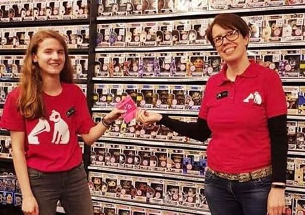 Megan Seekings and store manager Kathryn Jeffs at the former HMV outlet in Queensgate