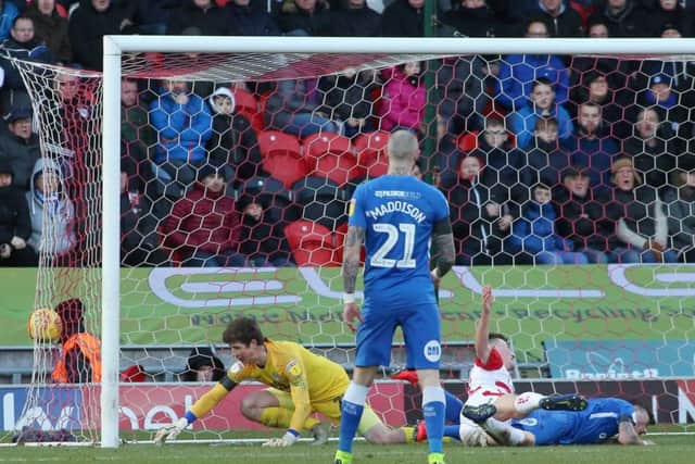 Posh goalkeeper Conor O'Malley was at the centre of a controversial incident at Doncaster.