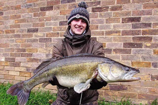 Harry Langley with his record-breaking zander.
