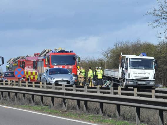 An accident on the A1 near Wittering