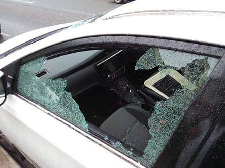 Damage caused to Mohammed Mirza's car