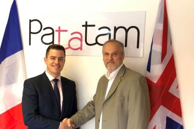 Retailer Patatam of France recently arrived in the city. From left, Sam Major, of Savills, and Simon Horton, UK operations manager for Patatam.