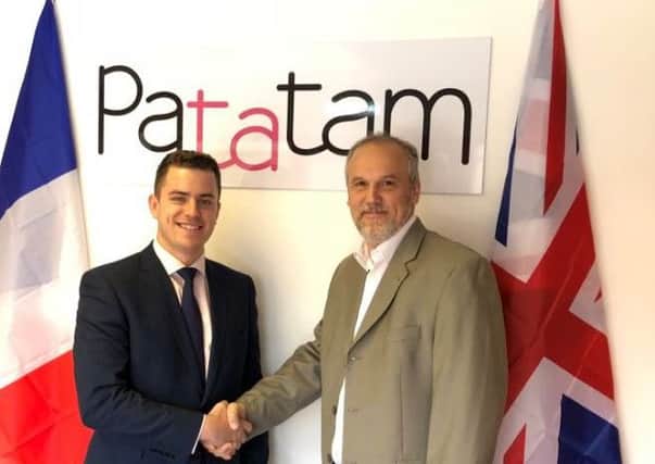 Retailer Patatam of France recently arrived in the city. From left, Sam Major, of Savills, and Simon Horton, UK operations manager for Patatam.
