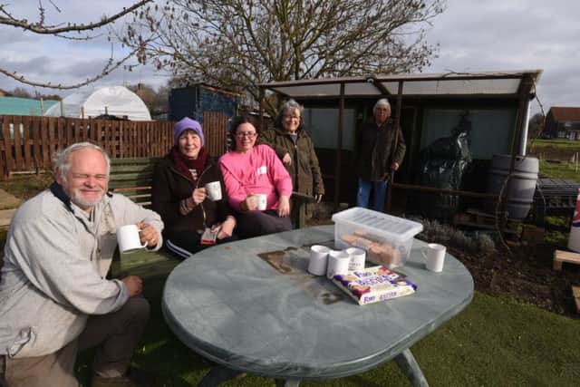 Allotment holders at the Wesleyan Road allotments