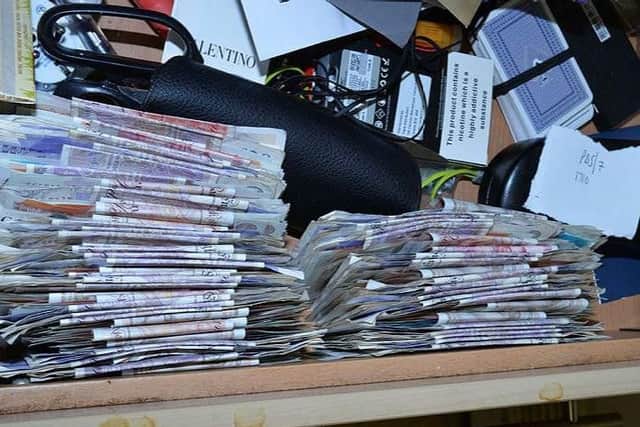 Some of the drug money seized