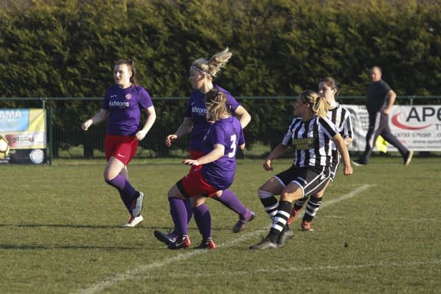 Cassie Steward scores her second goal for Star.