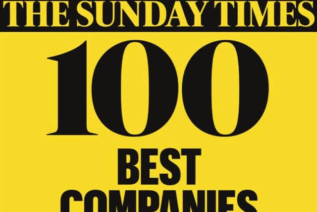 The Sunday Times' best companies logo.