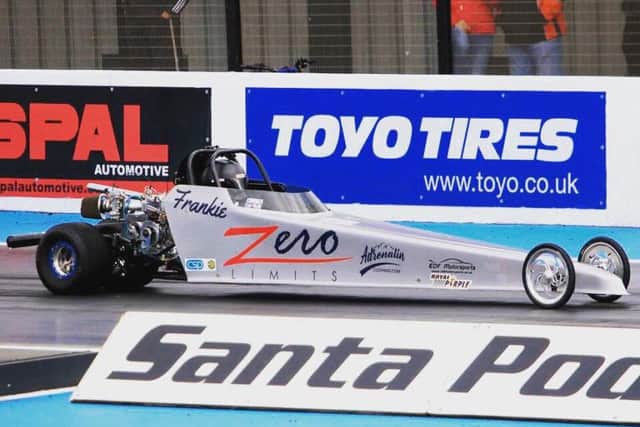 Frankie in one of his races