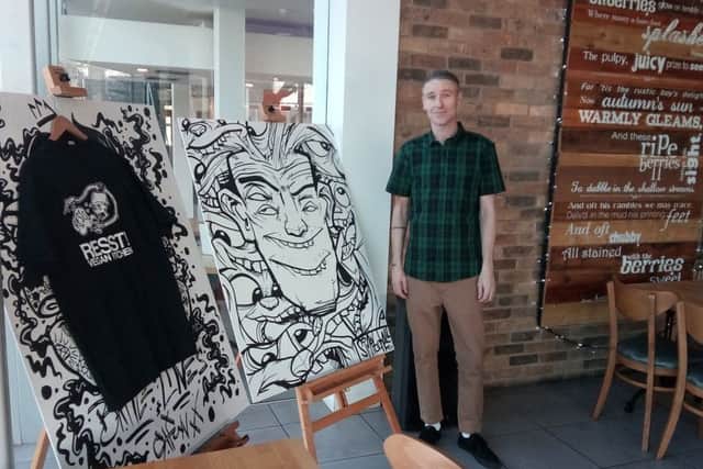 Gareth Ellison at the new Resist Vegan Kitchen restaurant at the Key Theatre.