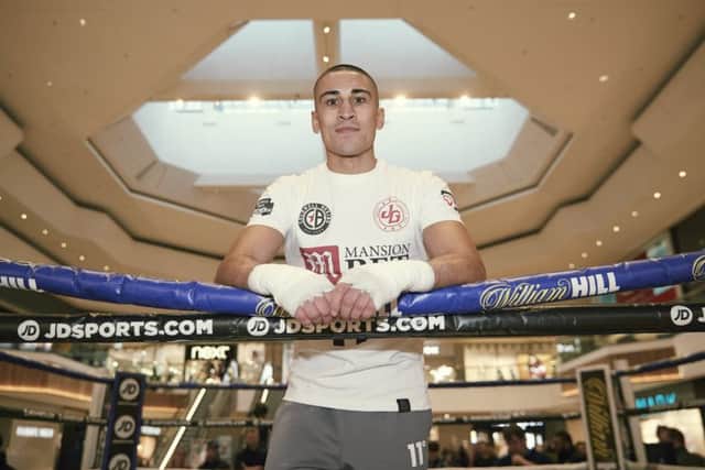 Jordan Gill pictured during a public workout in Queensgate yesterday. Picture: Mark Robinson/Matchroom