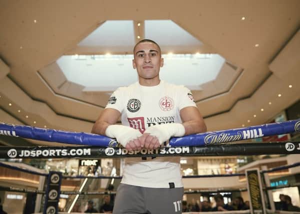 Jordan Gill pictured during a public workout in Queensgate yesterday. Picture:  Mark Robinson/Matchroom