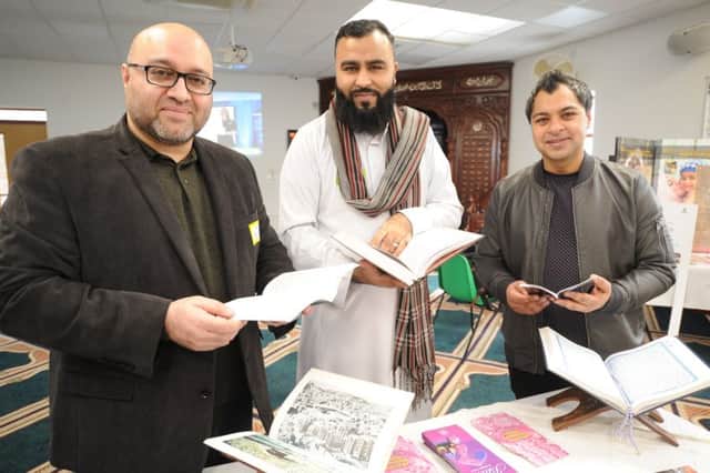 Amir Suleman, Abbas Ahmed and Wasim Yaqoob during a previous open day at the mosque