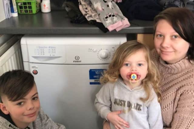 Charlene Martin pictured with children Tyler and Ava