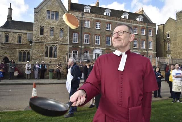 Competitors in the pancake races