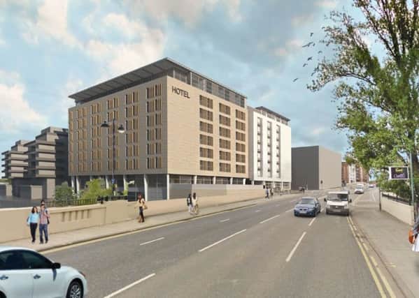 An artist's impression of the planned new apartments and hotel