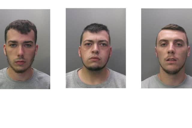 Jacob Smith (left) Michael Dear (centre) and Miles Cash (right)