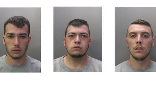 Jacob Smith (left) Michael Dear (centre) and Miles Cash (right)