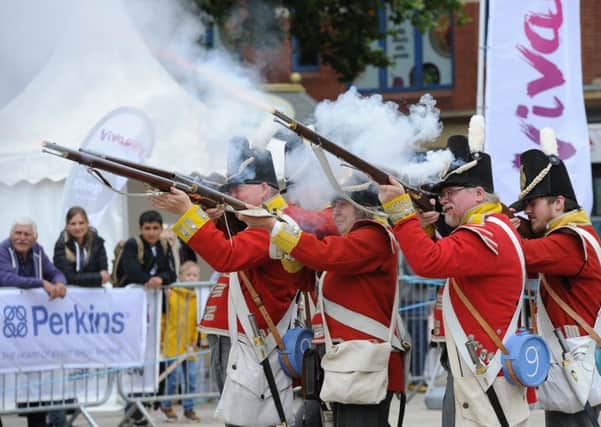 Heritage Festival . Napolionic War soldiers from the Norfolk REgiment EMN-180617-215408009